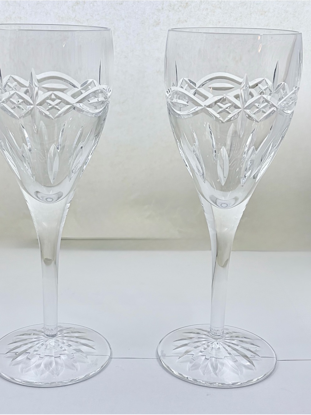 Waterford Crystal - DOLEM Pattern Water Goblets - Set of 2